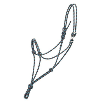 Weaver Silvertip No. 95 Rope Halter w. Clip - Brown/Turquoise - Average